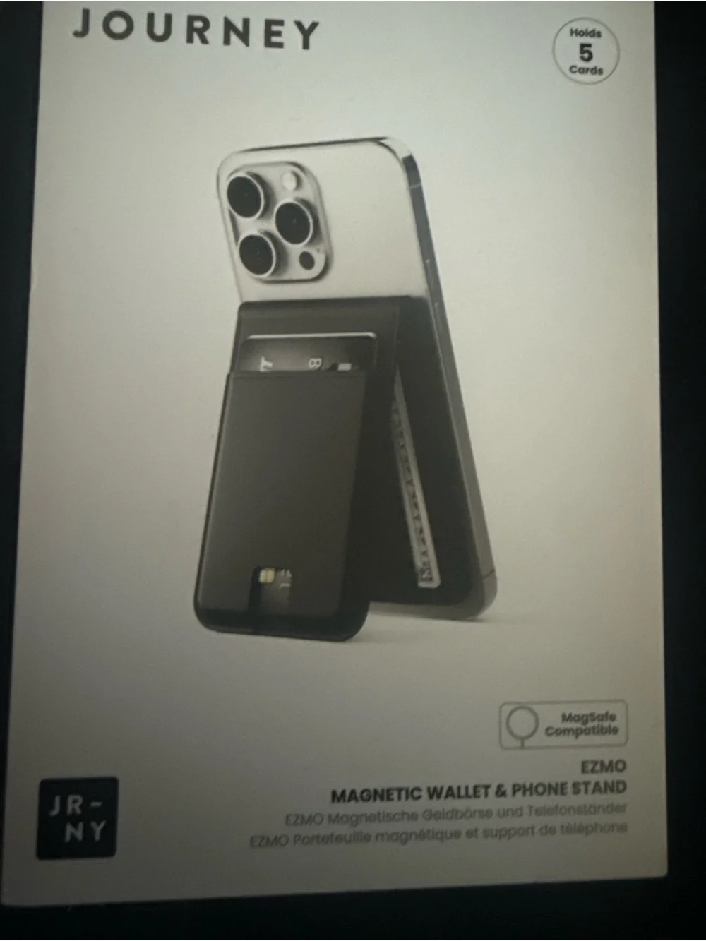 JRNY Journey Magnetic Wallet & Phone Stand - Black